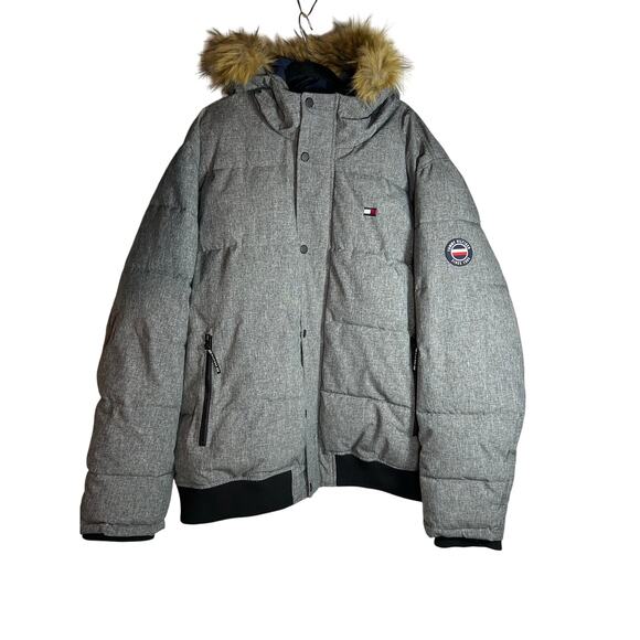 Tommy Hilfiger Men's Short Snorkel Coat/puffer Size XXXL NWOT gray  fur hoodie ￼ - Picture 1 of 15